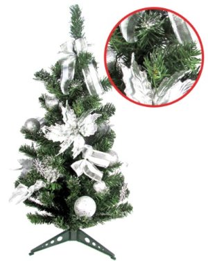 Елка декоративная с серебряными украшениями 75см TZ 11187