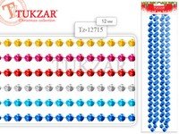 Бусы декоративные, 2,7 м, d=12 мм, 6 цв ассорти  TZ 12715