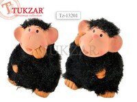 Фигурка керамическая "Обезьяна" пушистая, 2 вида в ассортименте, 6х5 см TZ 13201