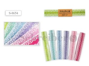 Декоративая тесьма 2,5 см х 2,7 м 6цв S 8654