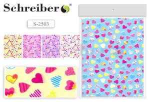 Ткань самоклеящаяся А4 21х30см Сердечки S 2503