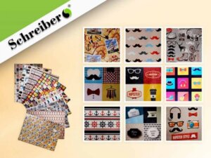 Упаковочная бумага Мужская серия 75х51см в листах 80г асс S 8445 Хипстер