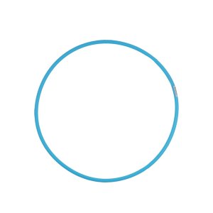 Обруч d 70см облегченный голубой