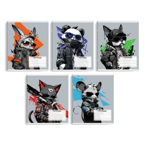 Тетрадь  12л Линия Крутые зверта 68538