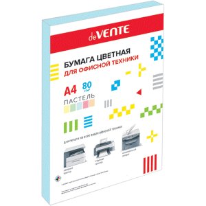 Бумага офисная цветная  50л A4 80г/м2 Пастель Голубой 2072700
