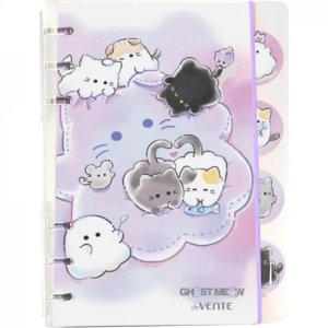 Блокнот 80стр B6 Линия Ghost Meow 4 картон разделит пластик обл 2350509