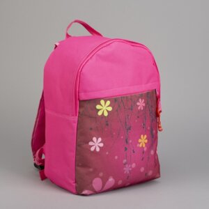 Рюкзак молод СИТИ-1 27*14*38 отдел на молнии дев цветы розовые 3948120