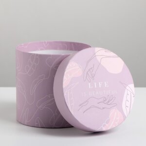 Коробка подарочная круглая Нежный 13×13,5см 7111797