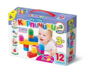Конструктор мягк Кирпичики для самых мал 12дет