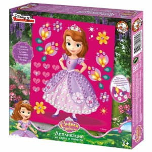 Набор для творчества Аппликация из пайеток и страз София Прекрасная 01825