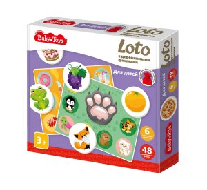 Лото Baby Toys Для детей с деревянными фишками 04926