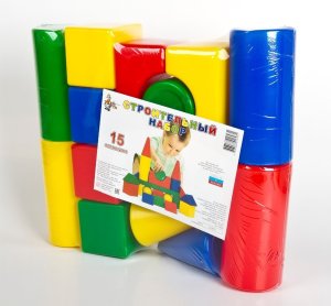 Конструктор выдувка Строительный набор 15 эл 01693