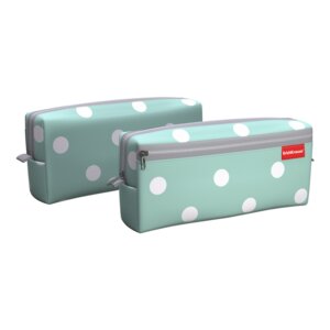 Пенал квадро с двумя отделениями 210x100x50мм Dots in Mint 52288