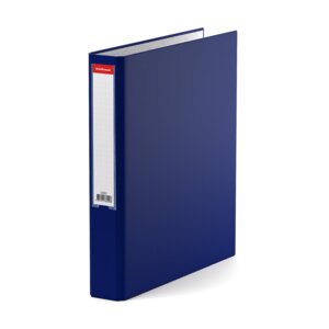 Папка регистратор 50мм на 2 D-кольцах Business синий 36099