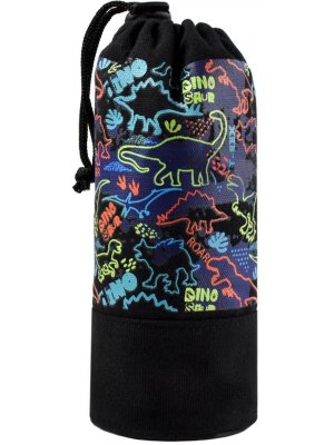 Пенал школьный ДИНОЗАВР 7.5х20.5х7.5 см, хлопчатобумажная ткань, шнурок 53797/25 