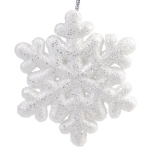 Набор новогодних подвесных украшений Снежинки из пенопласта (4 шт) / 7x7x1см арт.82335