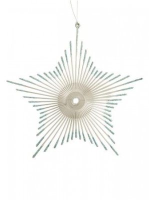 Новогоднее подвесное украшение Звезда в голубом из полипропилена / 18,5x18,5x0,2см арт.81972