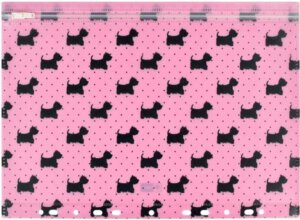 Папка на молнии А4 33х25см Собачки 46703/12 