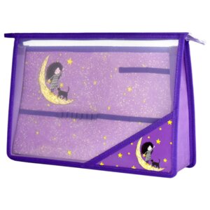 Папка для уроков труда А4 33х23см Девочкка на Луне пласт 59597