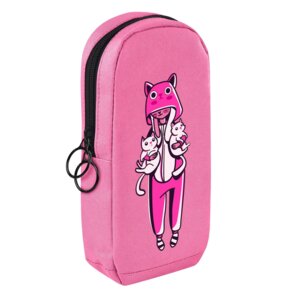 Пенал школьный 9,5x20,5x4,5см Зайка в Кигуруми без наполнения полиэстер молния 59725