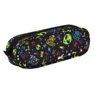 Пенал школьный 19,5х6х4см Хард Рок НЛО нейлон молния сублимационная печать 57981