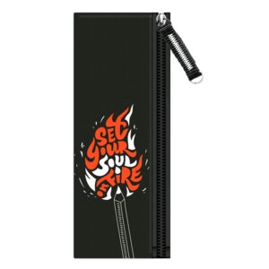 Пенал школьный 19,5х6см Спичка полиэстер молния шелкография 59452