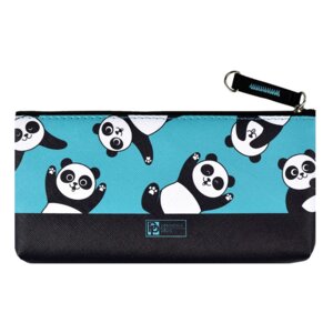 Пенал школьный 20x7,5x2см Панды без наполнения иск кожа молния 59719