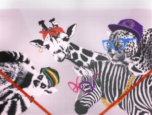 Папка для тетр на резинке А4 Стильные Животные пластик дно с расшир 46693