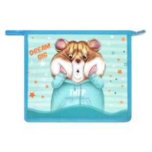 Папка для тетр на молнии А5 23.3x20х6.5см Хомяк пластик 62534