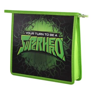 Папка для тетр на молнии А5 23.3x20см Супер Герой пластик 62535