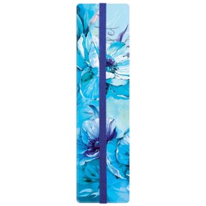 Закладка картонная для книг 45х170мм Голубые Лепестки 61200