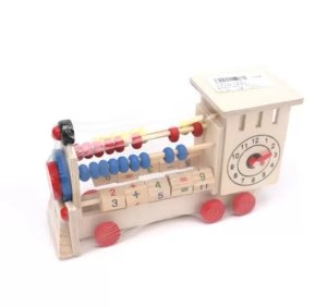 Развивающая деревянная игрушка Паровозик обучение цифрам и счетам 1001132