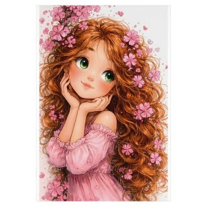 Блокнот А6 40л клетка ДЕВОЧКА-ВЕСНА 74617