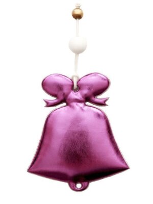 Колокольчик подвесное украшение Мягкий розовый 8,5x1,5x10см 86358