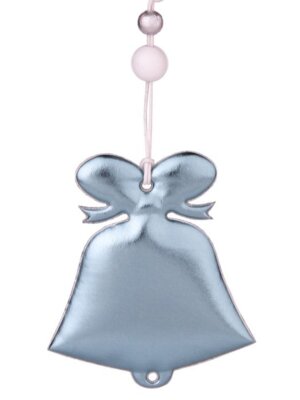 Колокольчик подвесное украшение Мягкий голубой 8,5x1,5x10см 86357