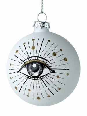 Шар Мистический взгляд Подвесное украшение из стекла 8*8*8см 87386