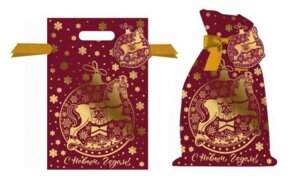 Мешочек из нетканого материала полипропилен С новым годом  70г/м2 86065