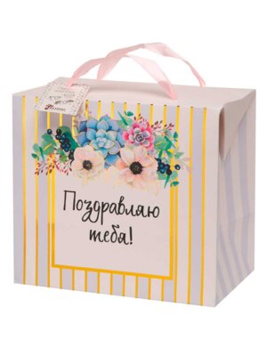 Бумажный пакет  Поздравляю тебя с ламинацией 83557