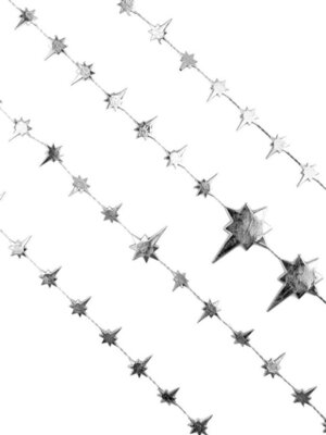 Новогодняя гирлянда Серебряные звезды из полистирола 270x3см 78856