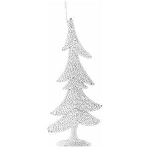 Елочное украшение Серебряная елочка 15*6,5см из полипропил  38694/90