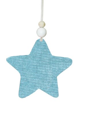 Звездочка подвесное украшение Мягкая голубая 9x2x9см 82632