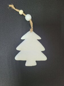 Елочка подвесное украшение Мягкая белая 9x2x8,5см 82629