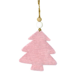 Елочка подвесное украшение Мягкая розовая 9x2x8,5см 82628
