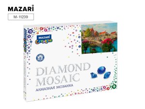 Алмазная мозаика Город в цветах 40х50 см полная выкладка M-11239