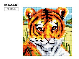 Алмазная мозаика Тигренок 20Х20см
