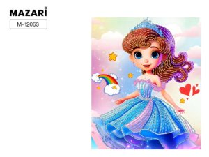 Алмазная мозаика Принцесса 25X30 см частичная выкладка M-12063