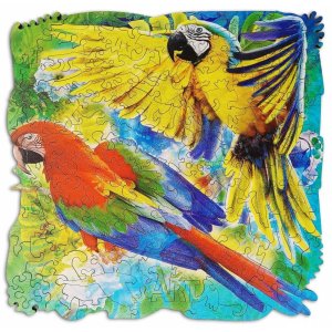 Фигурный деревянный пазл ANIMAL ART Попугаи 116 дет 8390 