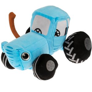 Игрушка мягк СИНИЙ ТРАКТОР 20см муз чип глаза глиттер C20118-20A (24)