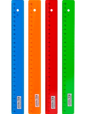 Линейка 25см Прозрачные цв ассорти Л-9297
