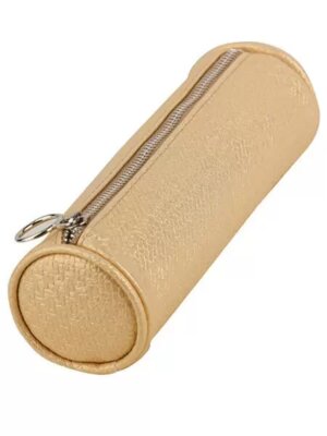Пенал тубус БЛЕСТЯЩЕЕ ПЛЕТЕНИЕ, ЗОЛОТОЙ (ПН-6828) комбинир. материал
